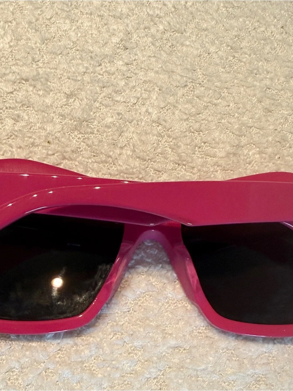 Balenciaga Bright Pink Square Sunglasses